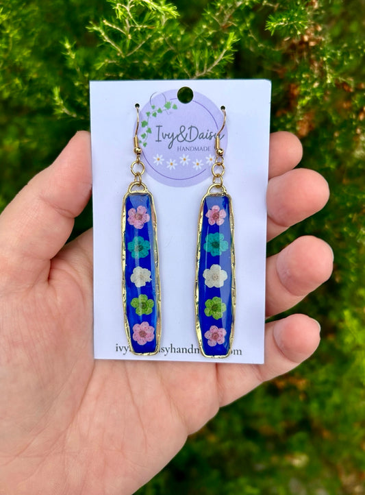 Hand painted flower dangles