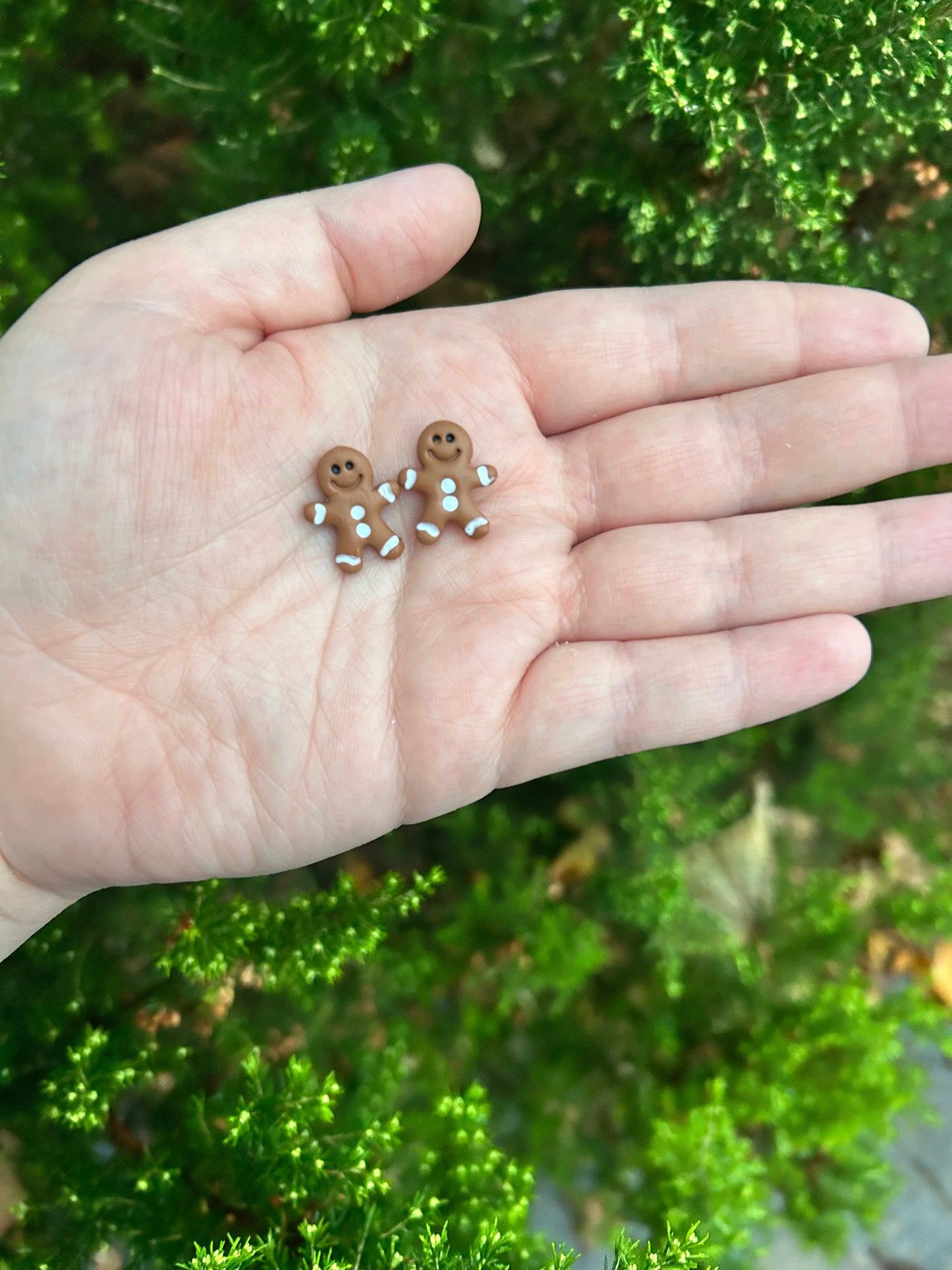 Gingerbread Handpainted Studs